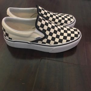 Vans checkerboard slip ons